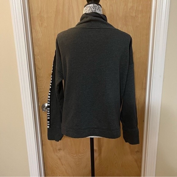 Under Armour UA Women’s Taped Fleece Funnel Neck Lightweight Sweater -Size Large - Picture 3 of 5